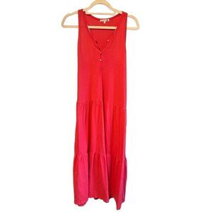 Sundry Magenta Pink Tiered Sleeveless Midi Summer Dress Sz 2‎